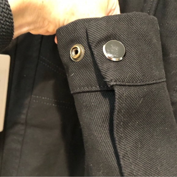 NWT Mens Wantdo black cotton zip up jacket cargo style multi pocket trucker M - Picture 9 of 12